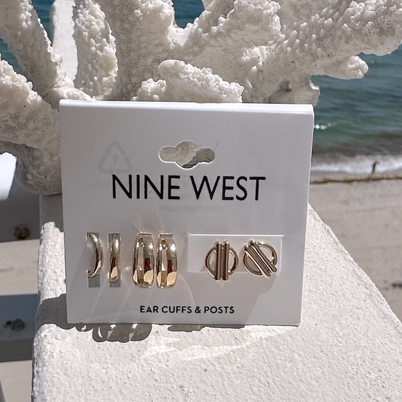 Nine West Jewelry - EARRINGS NWT NINE WEST  Gold Ear Cuffs and EAR Posts